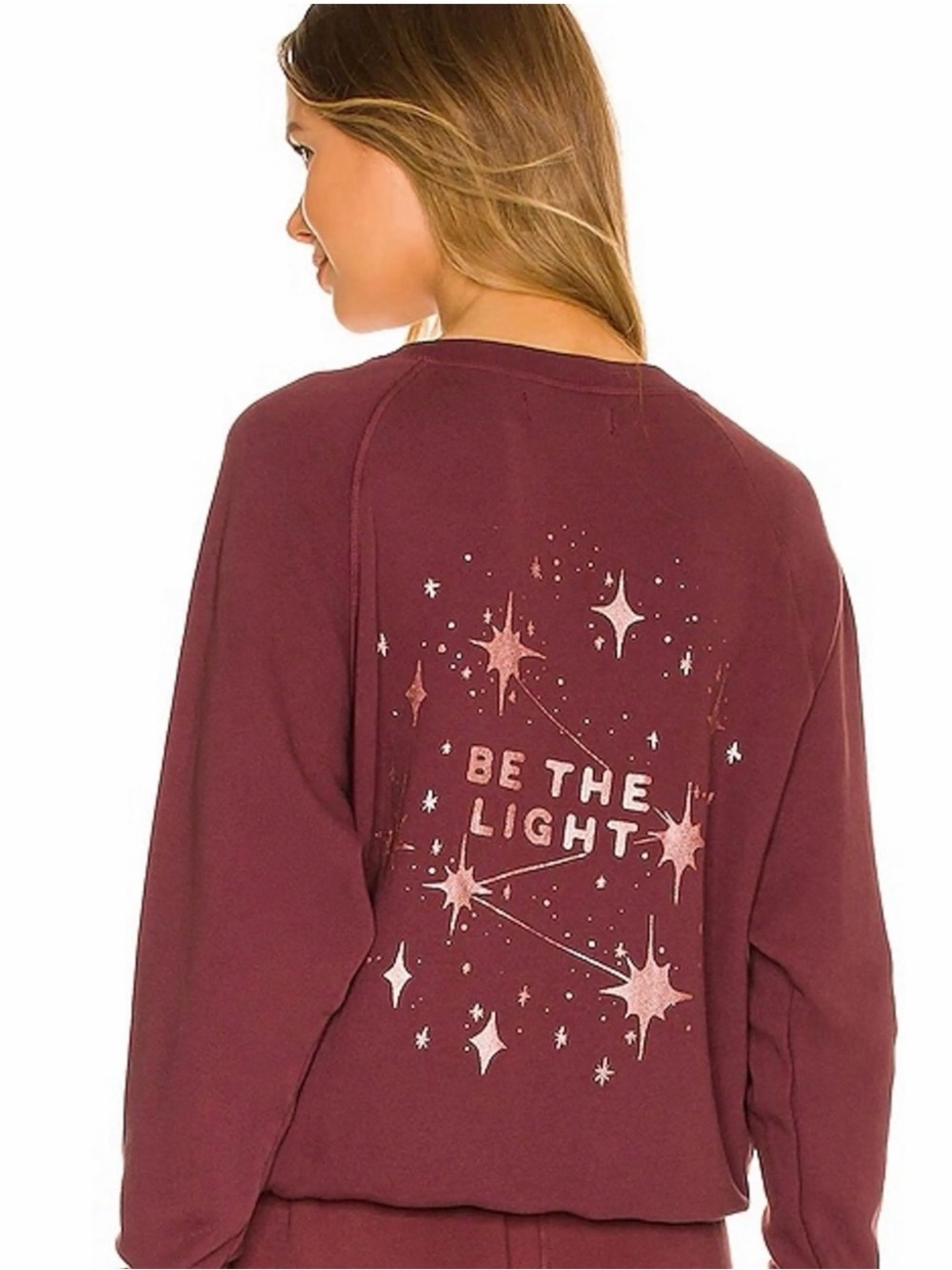 Spiritual Gangster Maroon "Be The Light" Sweatshirt
